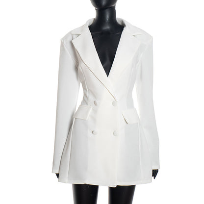 Solid color casual slim fit suit