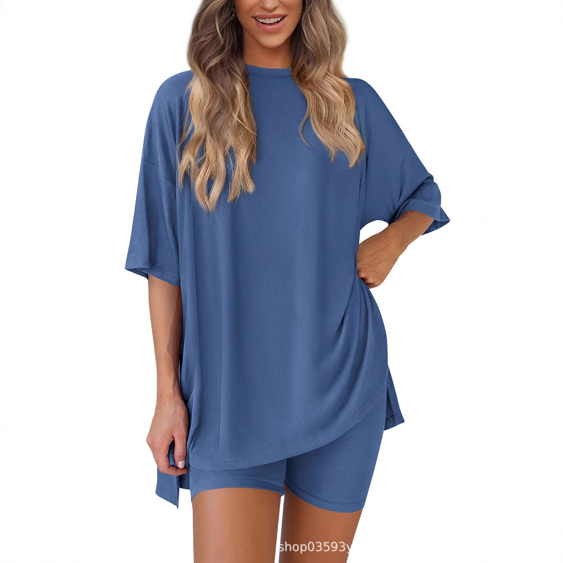 Solid-color casual suit