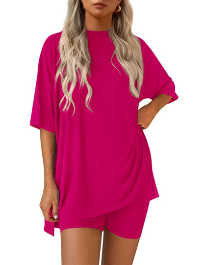 Solid-color casual suit