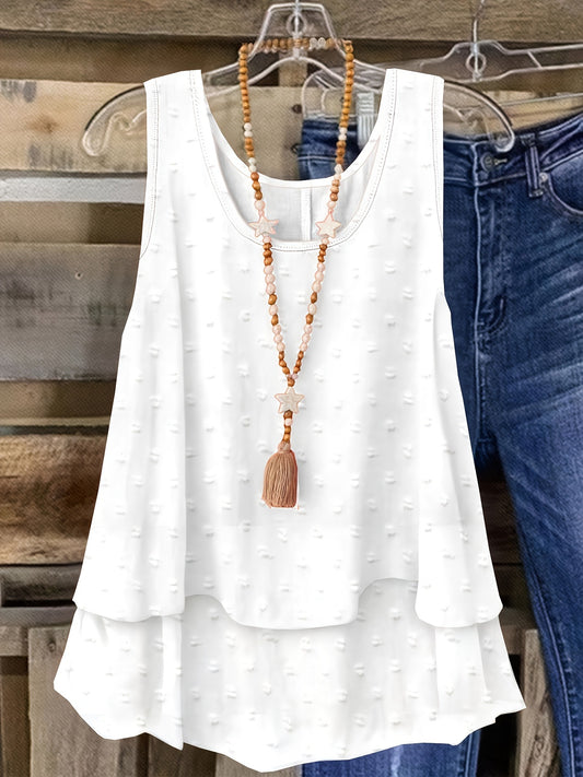 Solid Color Casual Vest Women's Top