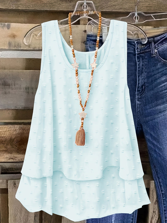 Solid Color Casual Vest Women's Top