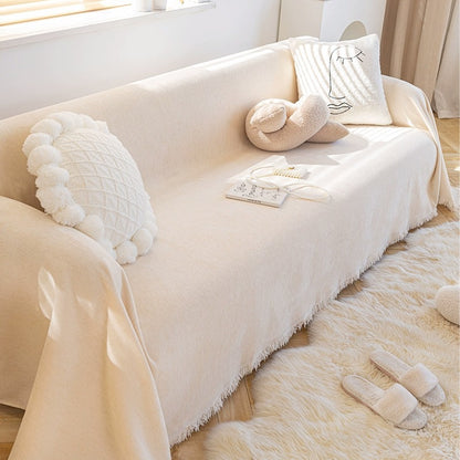Solid Color Chenille Sofa Towel