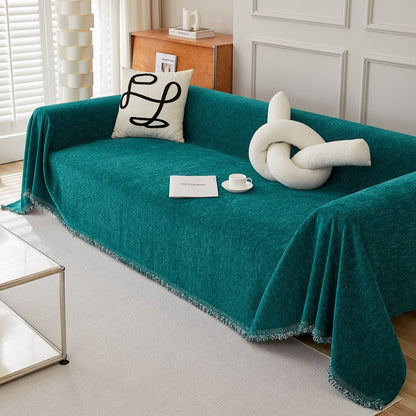 Solid Color Chenille Sofa Towel