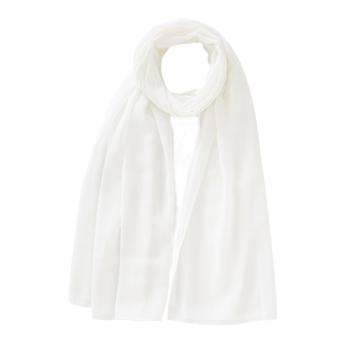 Solid-color chiffon headscarf for women