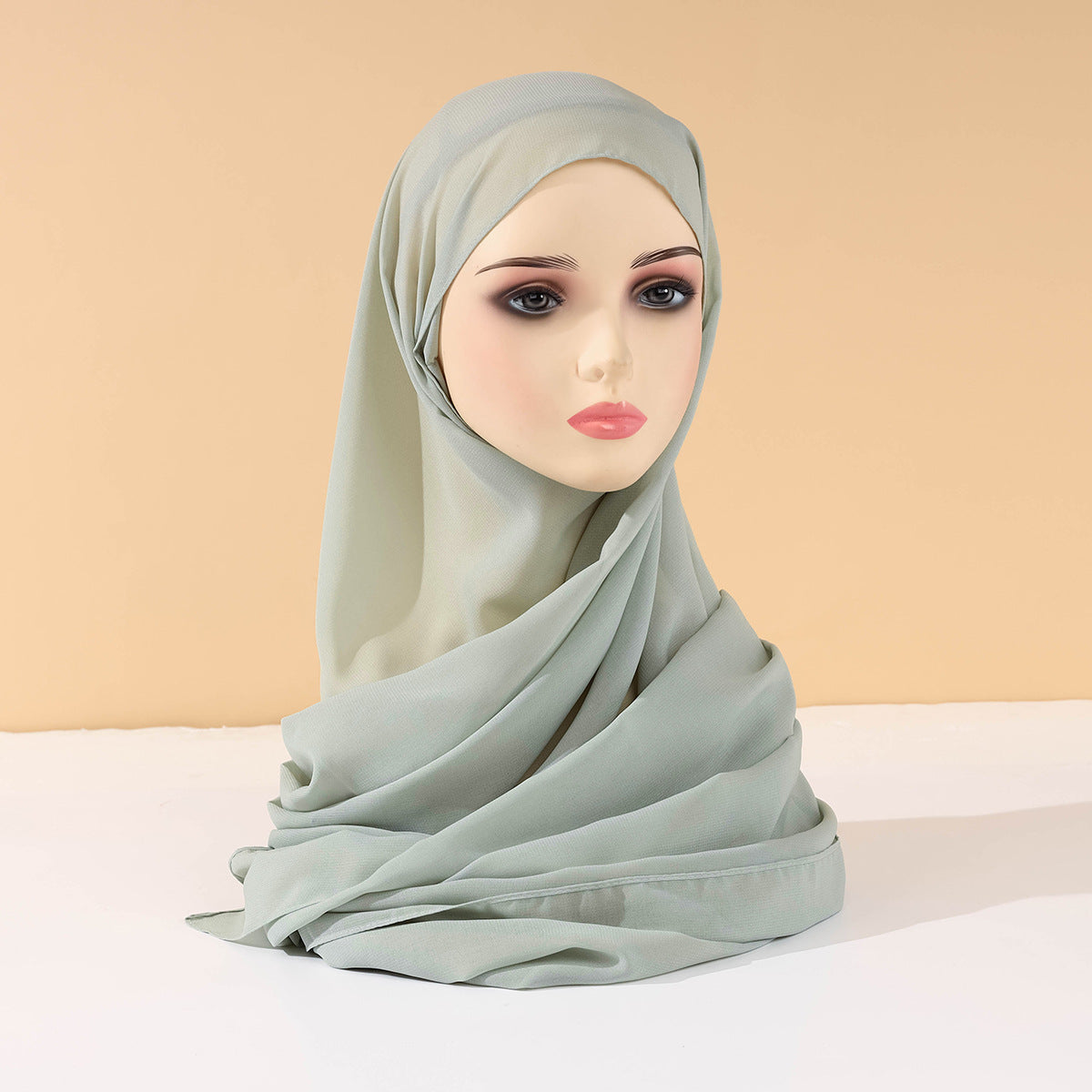 Solid-color chiffon ladies' scarf headscarf