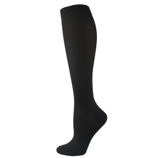 Solid-color compression socks