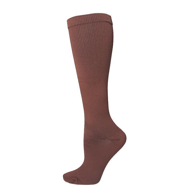 Solid-color compression socks