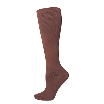 Solid-color compression socks
