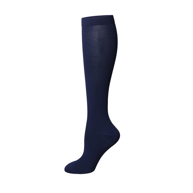 Solid-color compression socks