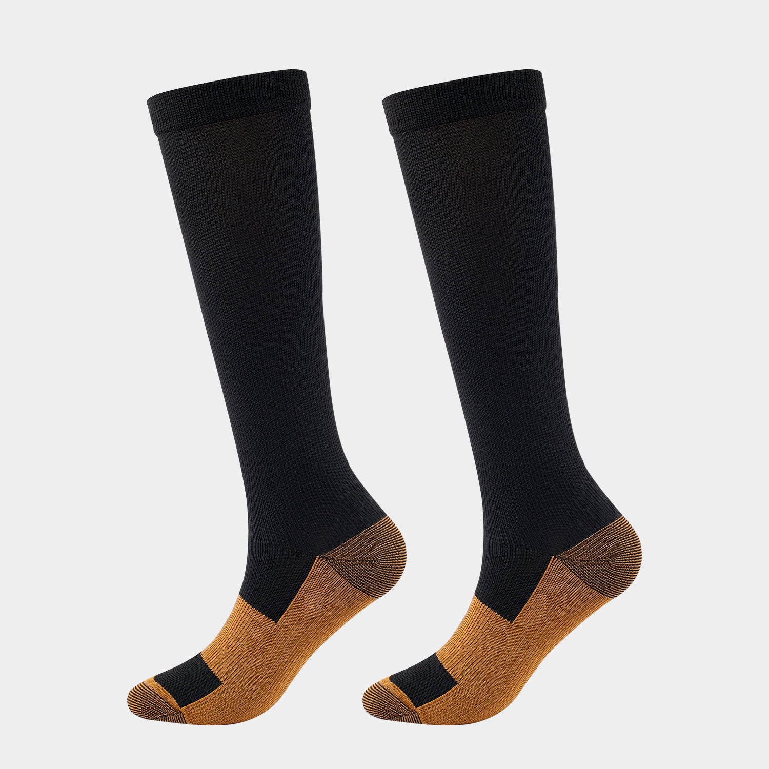 Solid-color compression socks