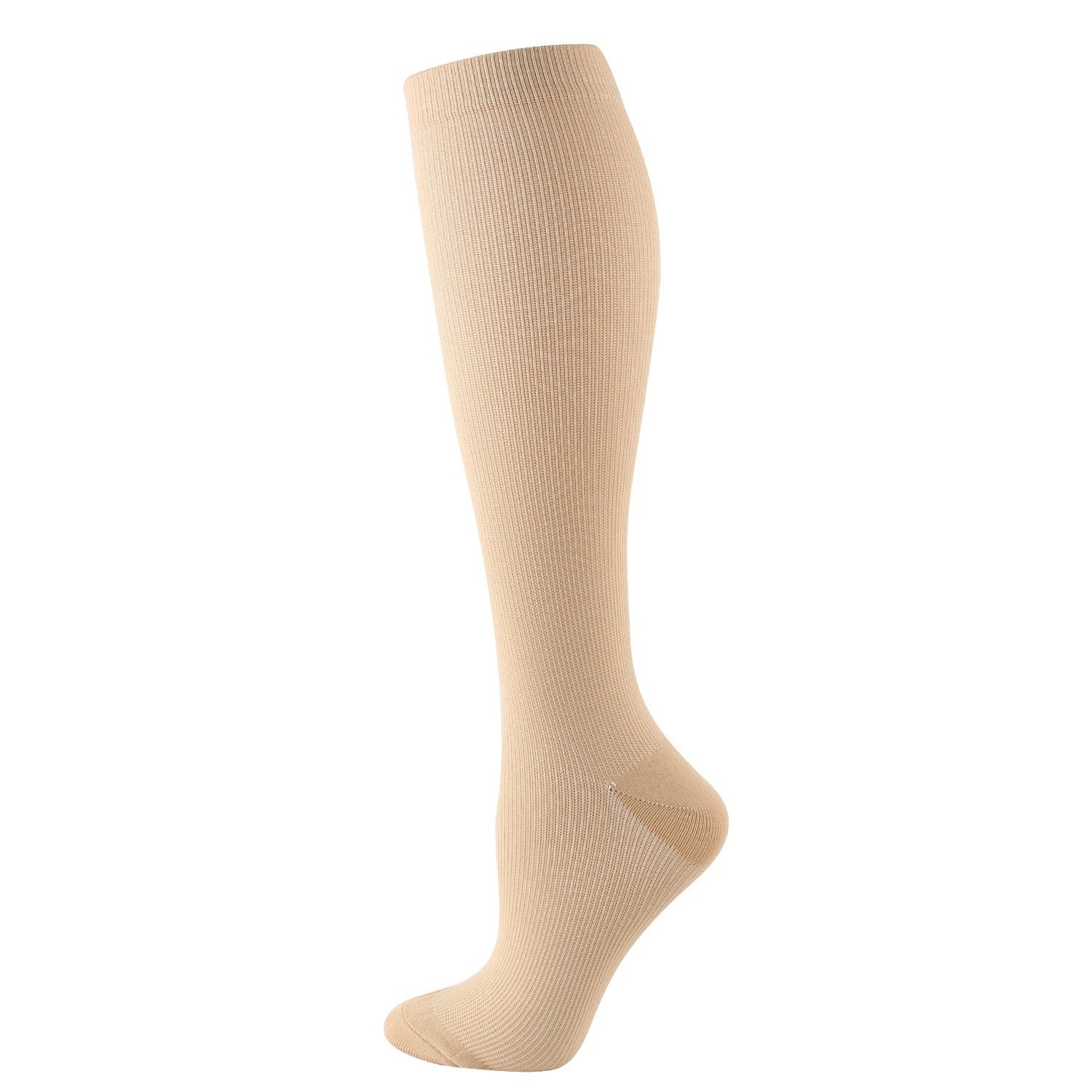Solid-color compression socks