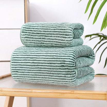 Solid Color Coral Fleece Towel Set - Quick Dry Bath and Beach Towel