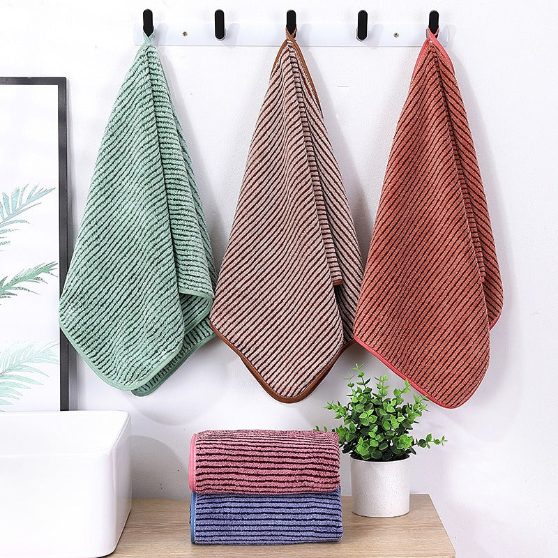 Solid Color Coral Fleece Towel Set - Quick Dry Bath and Beach Towel