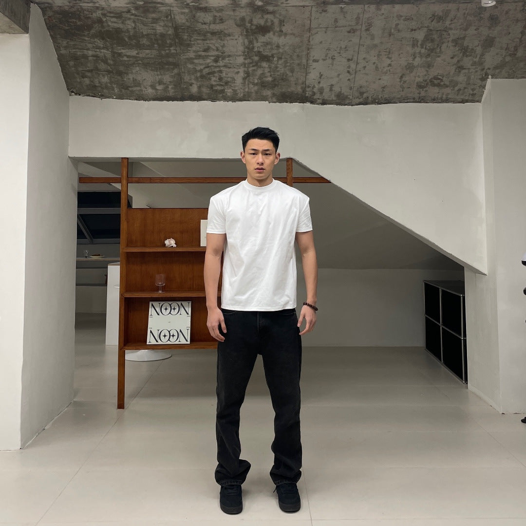 Solid Color Cotton T-Shirt