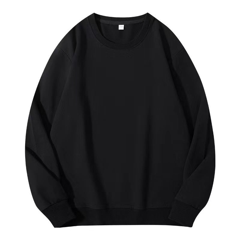 Solid color crew neck terry sweatshirt