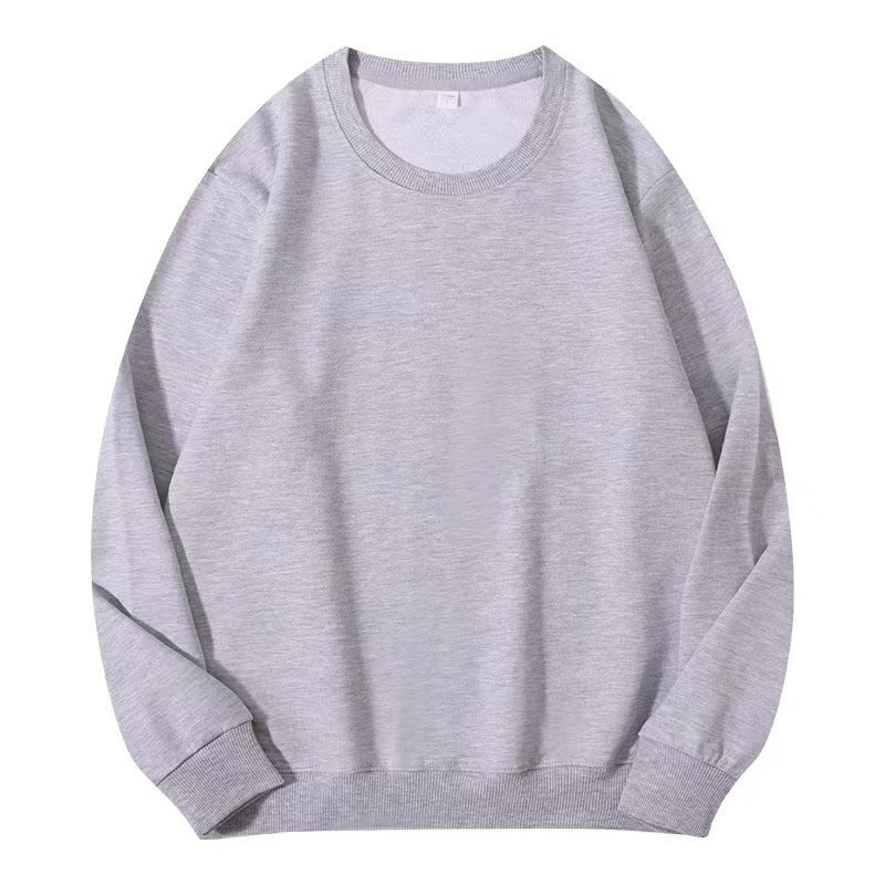Solid color crew neck terry sweatshirt