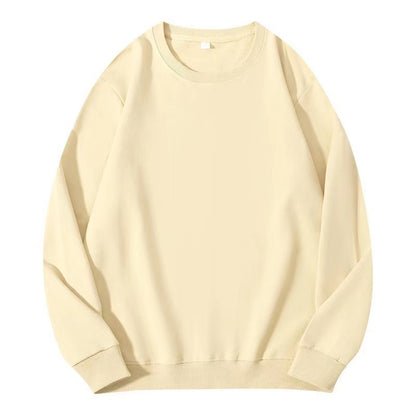 Solid color crew neck terry sweatshirt