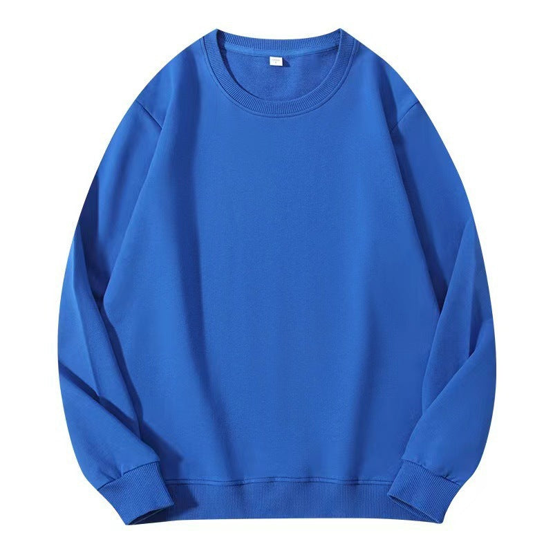 Solid color crew neck terry sweatshirt
