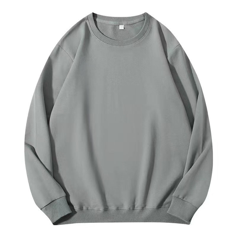 Solid color crew neck terry sweatshirt