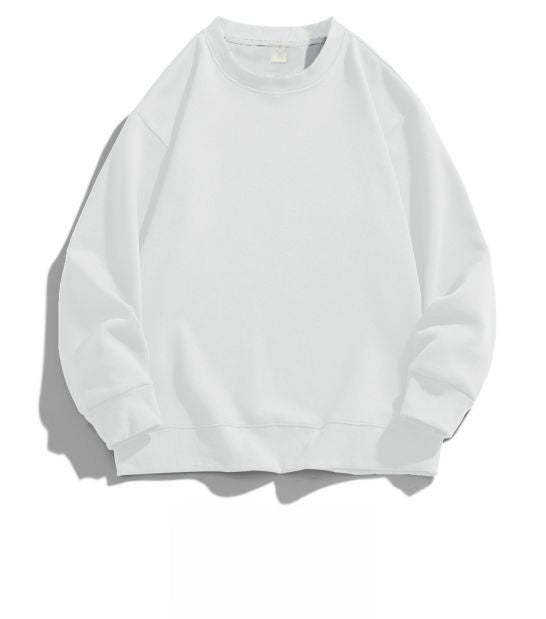 Solid color crew neck thin sweatshirt