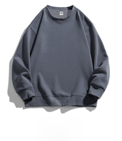Solid color crew neck thin sweatshirt