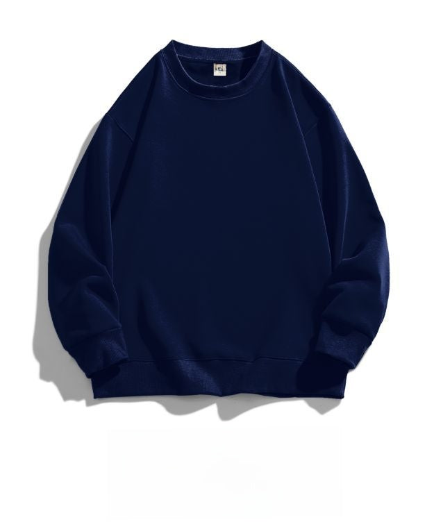 Solid color crew neck thin sweatshirt