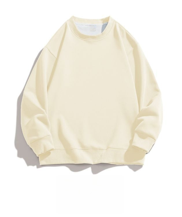 Solid color crew neck thin sweatshirt