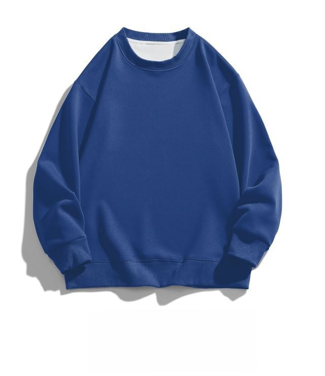 Solid color crew neck thin sweatshirt