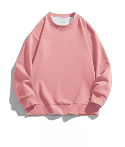 Solid color crew neck thin sweatshirt