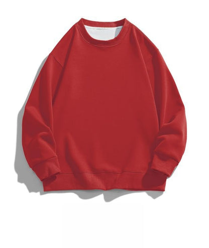 Solid color crew neck thin sweatshirt