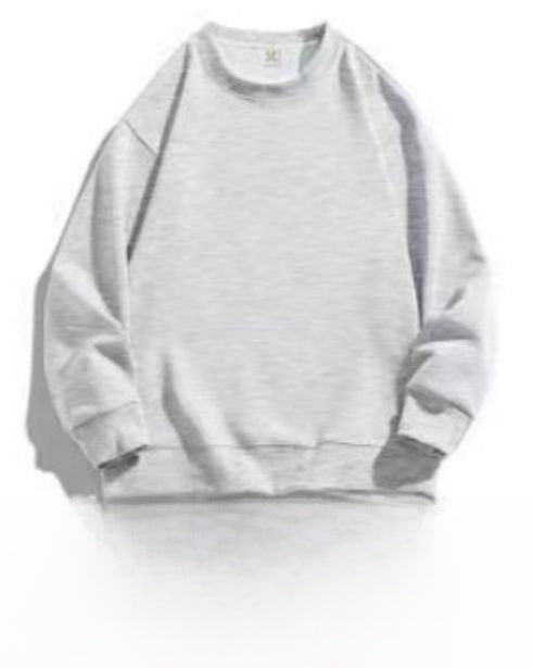 Solid color crew neck thin sweatshirt
