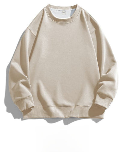 Solid color crew neck thin sweatshirt