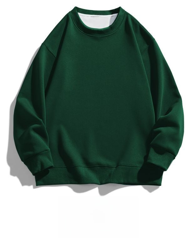 Solid color crew neck thin sweatshirt