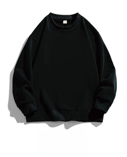 Solid color crew neck thin sweatshirt