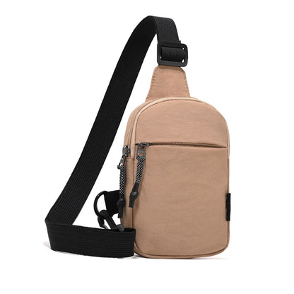 Solid-color crossbody bag