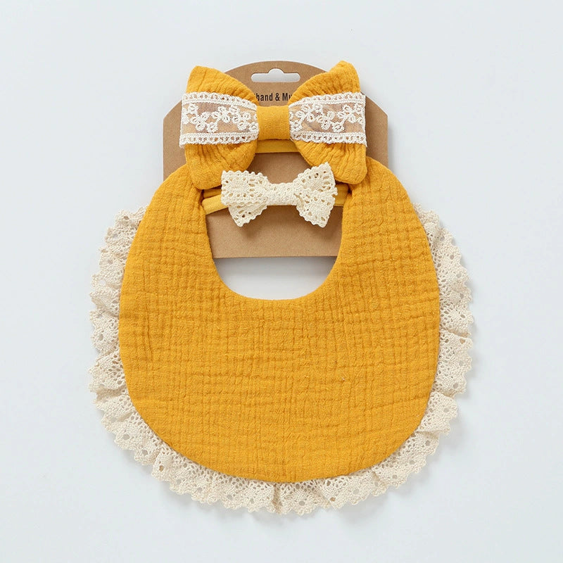 Solid color double-sided waterproof baby bibs