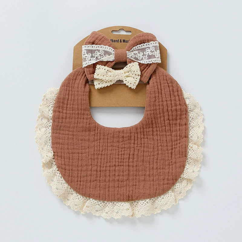 Solid color double-sided waterproof baby bibs