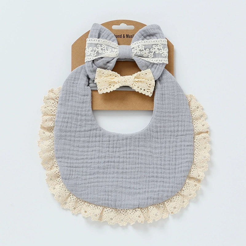 Solid color double-sided waterproof baby bibs