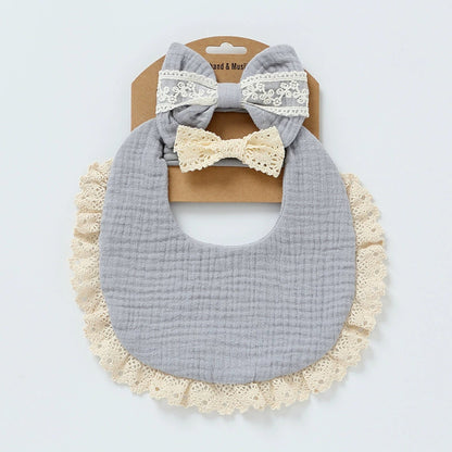 Solid color double-sided waterproof baby bibs