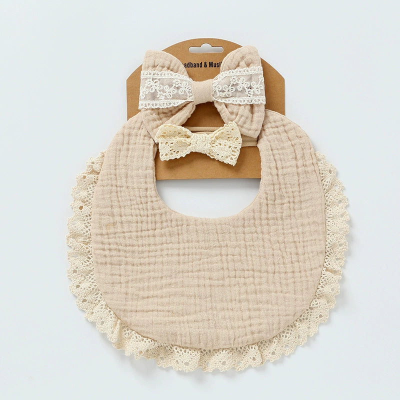Solid color double-sided waterproof baby bibs