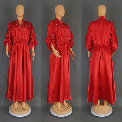 solid color dress