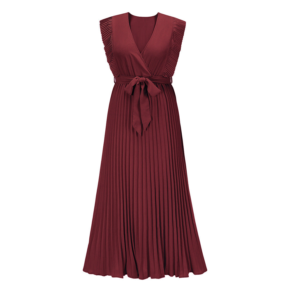 Solid-color dress