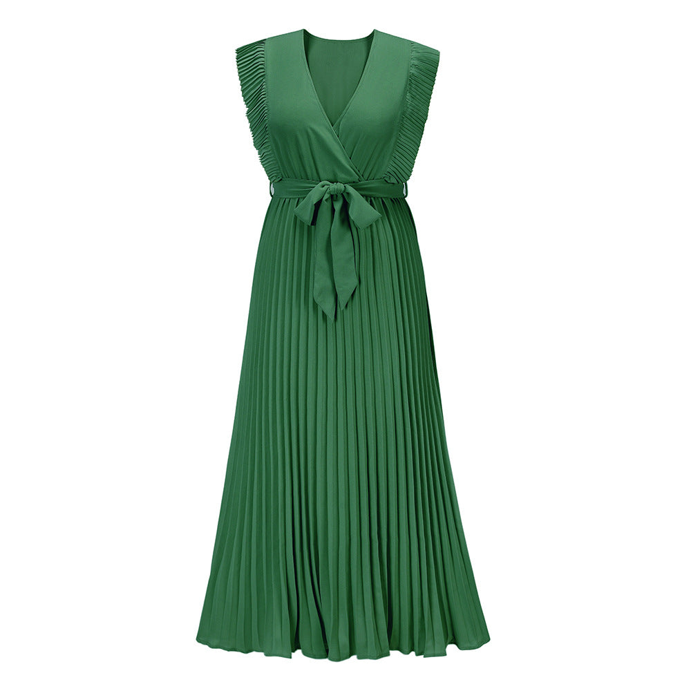 Solid-color dress