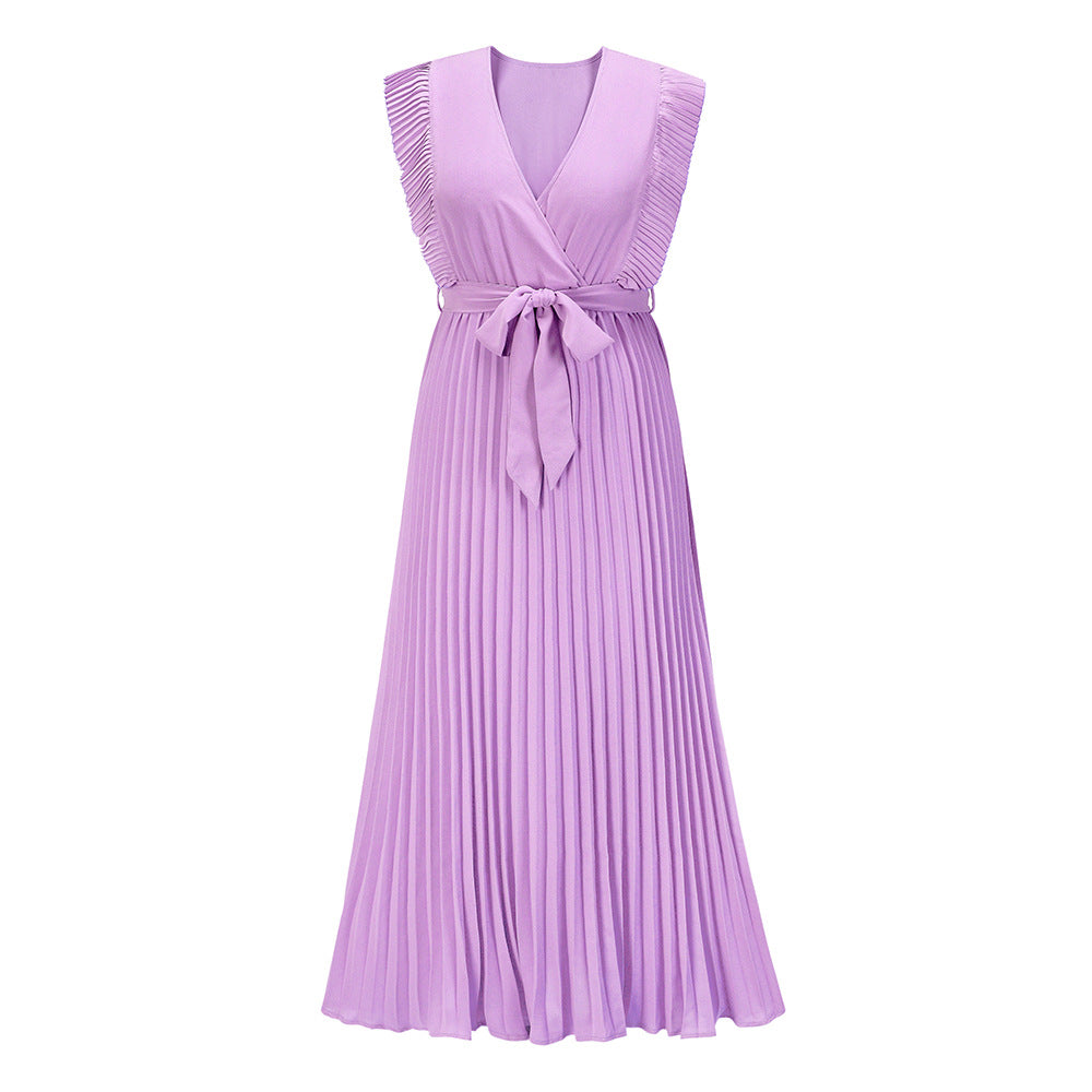 Solid-color dress