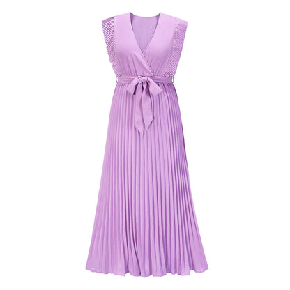 Solid-color dress