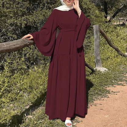 Solid-color dress