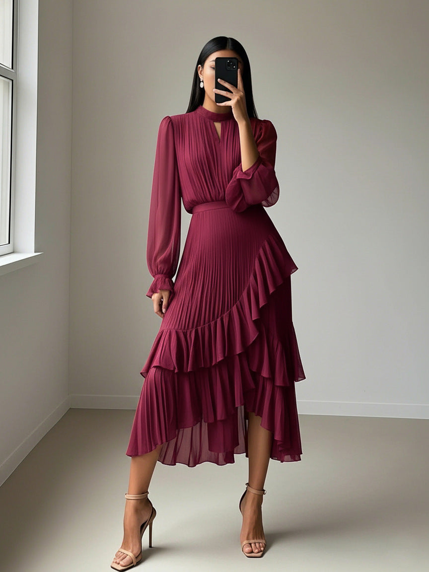 solid color dress