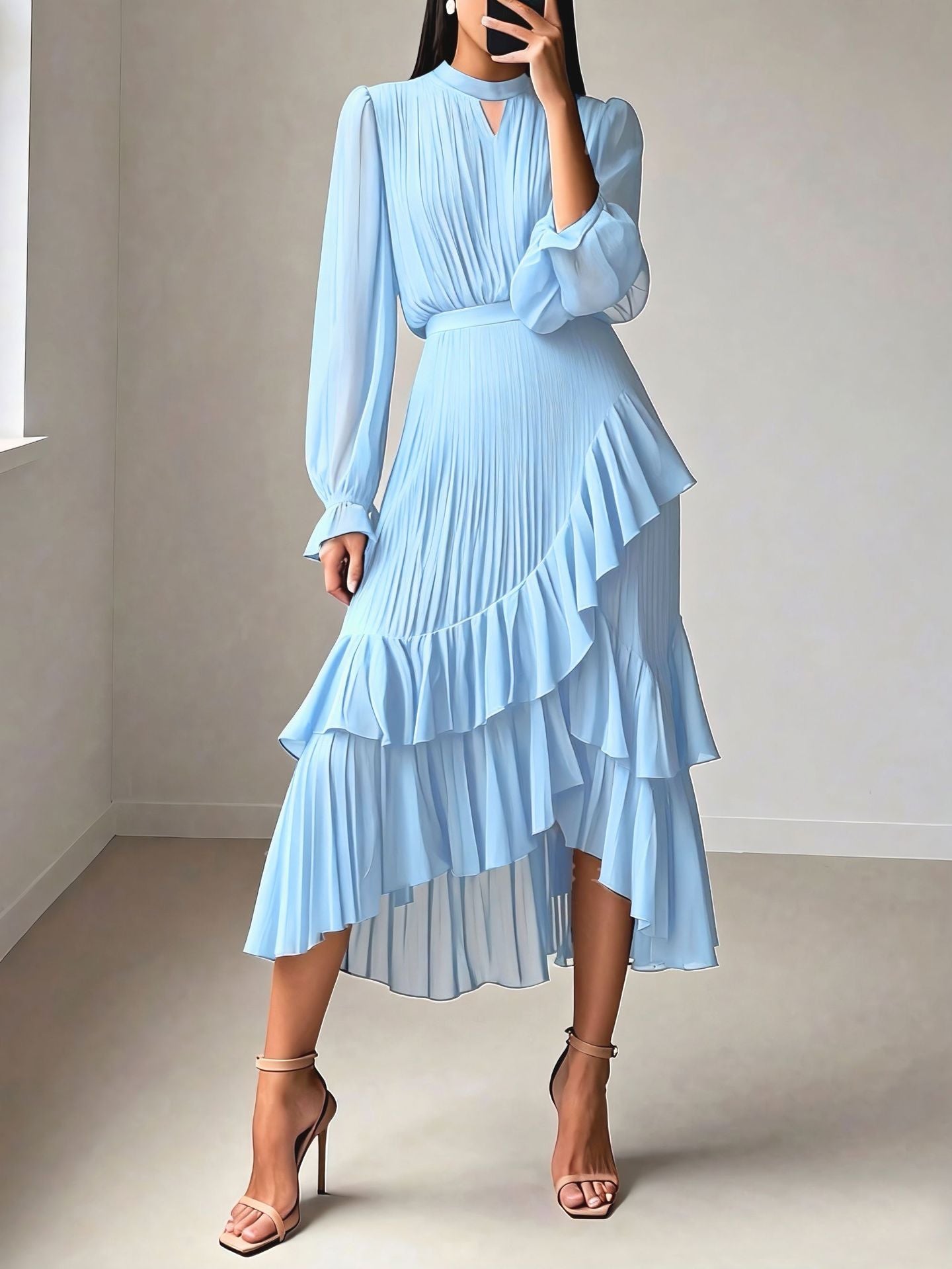 solid color dress