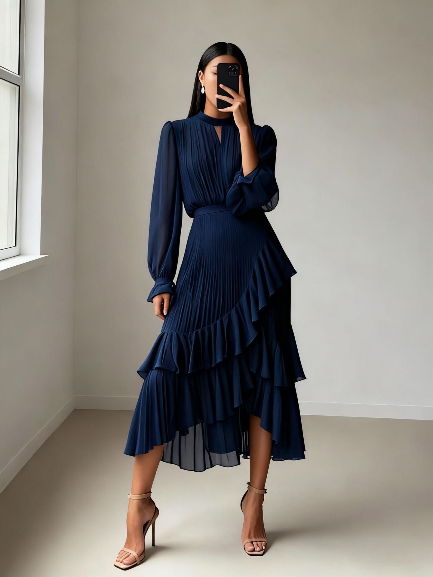 solid color dress
