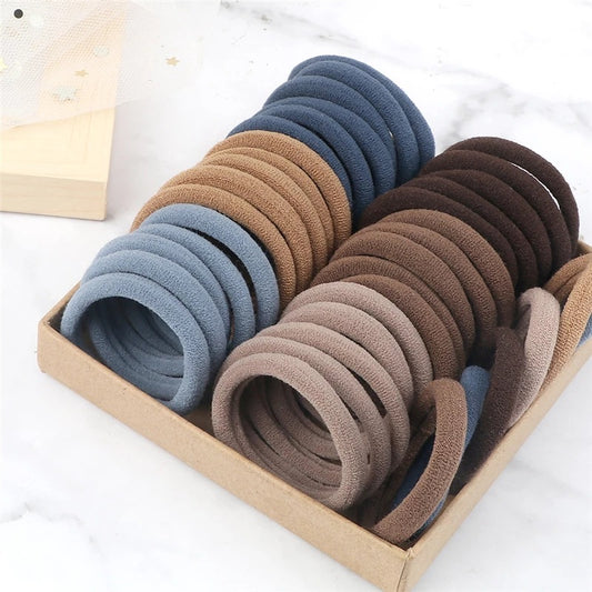 Solid Color Elastic Hair Rings